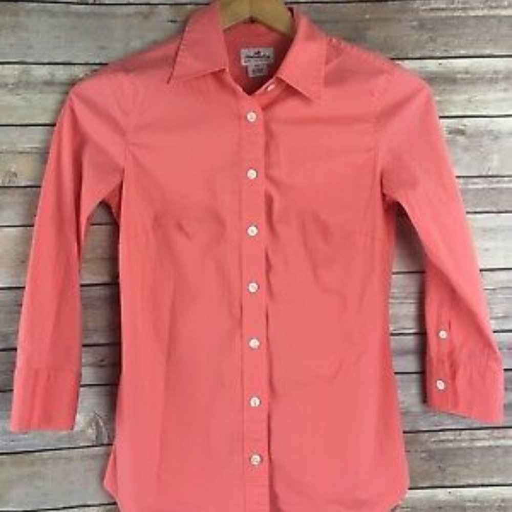 J. Crew Haberdashery Coral Salmon Shirt XS